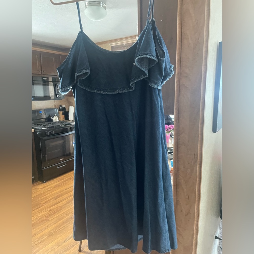 Soft denim mini sundress